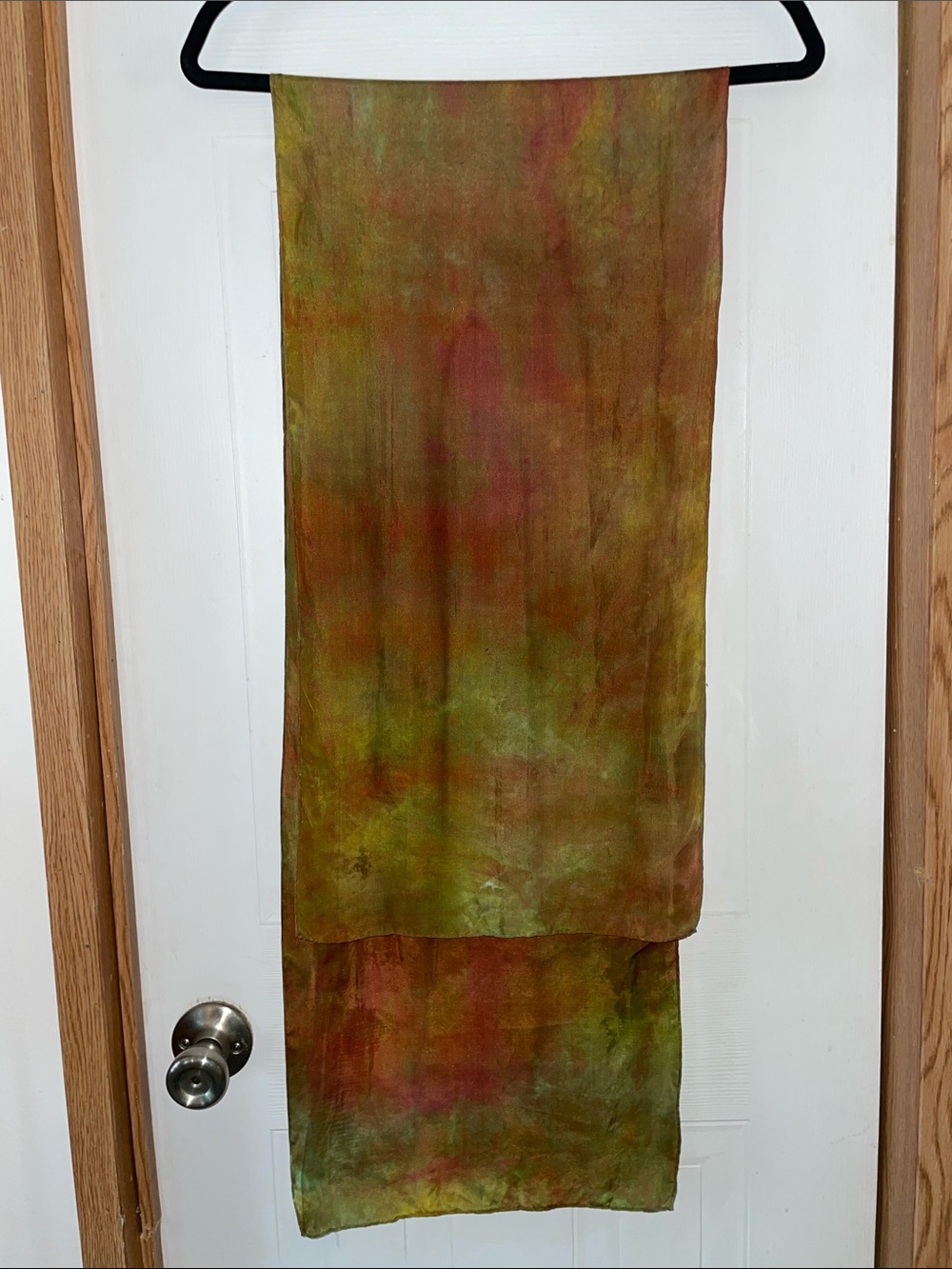 Custom died silk scarf